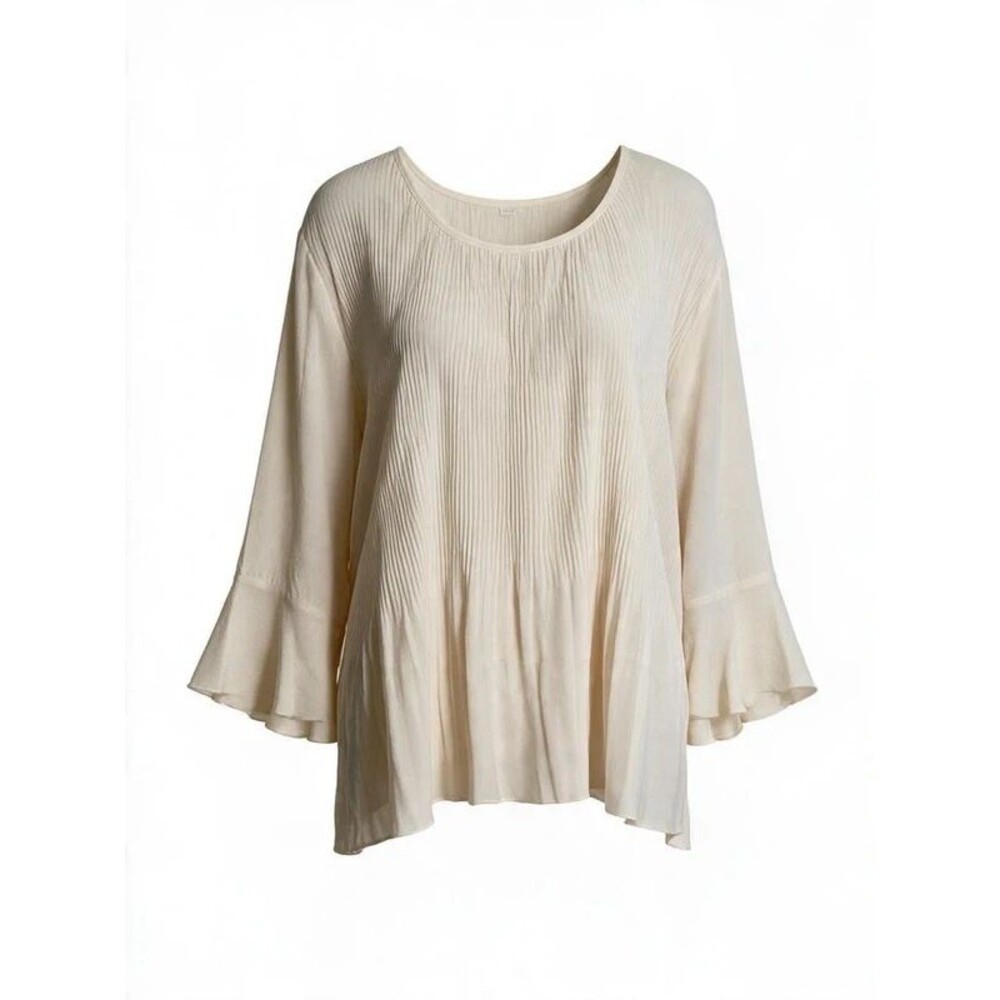 Adiva Pleated Boho Blouse Tunic 2X